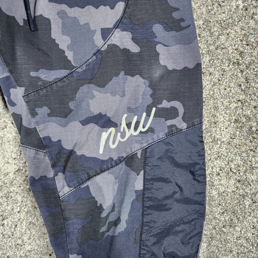 Nike NSW Jogger Pants Mens Small Blue Camo Ripstop Nylon Overlay Excellent - Picture 3 of 16